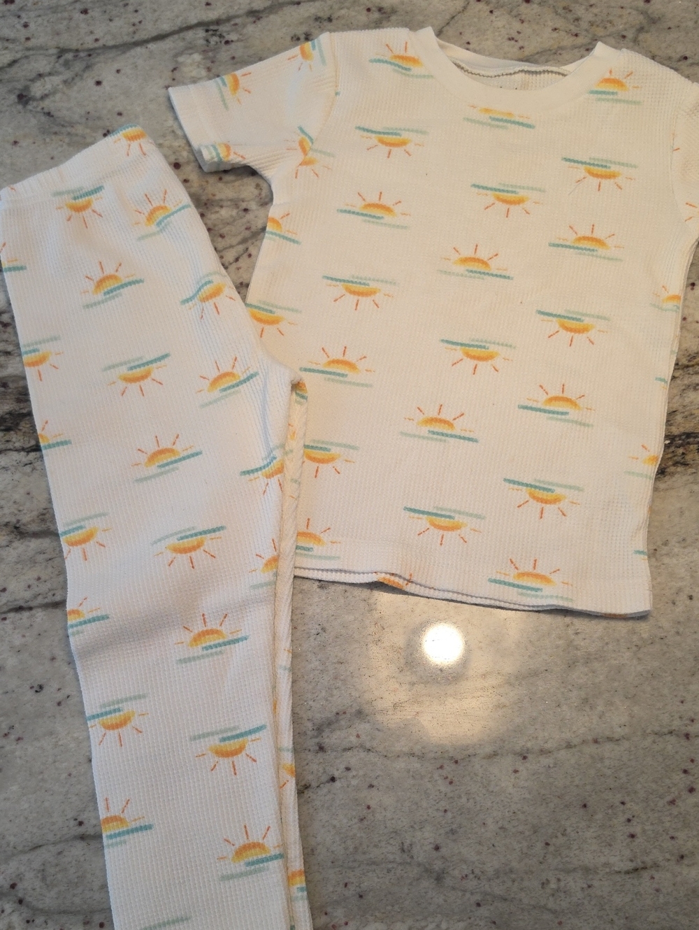 Carters 4T White Kids' Sunrise‎ Pajama Set nwot